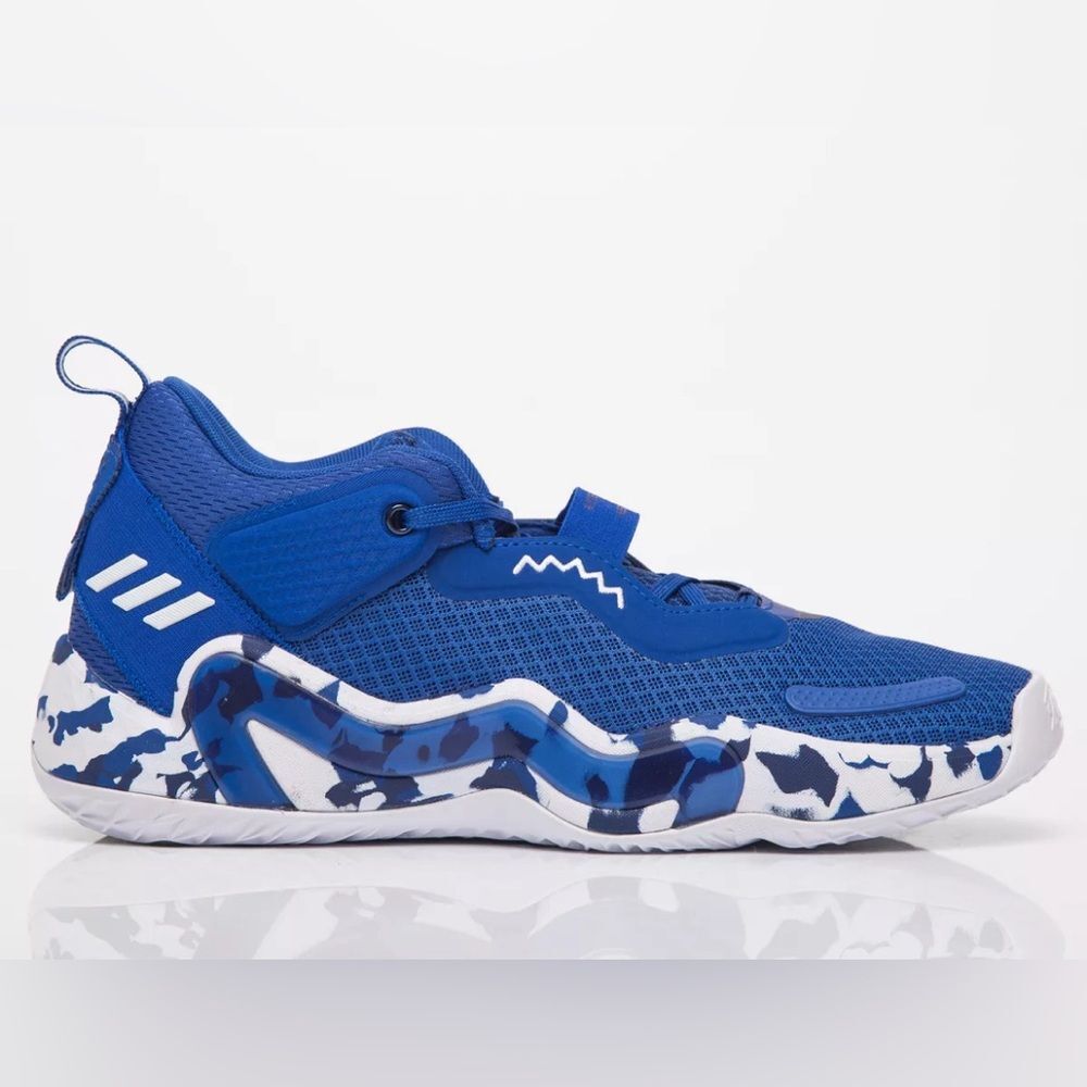 Adidas D.O.N. Issue 3 Blue Camo Basketball Sneakers Mens 8.5 GV7264